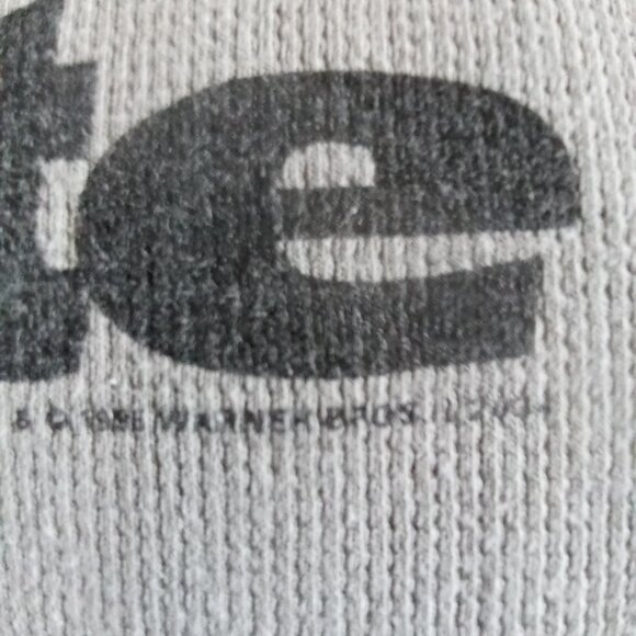 Vintage 90S Wile E. coyote grey/black ringer Tee Size Large - Picture 5 of 9